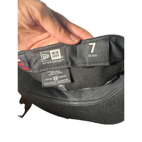 New Era Boston Red Sox Cap Black Sz 7 (55.8cm) - Picture 8 of 9